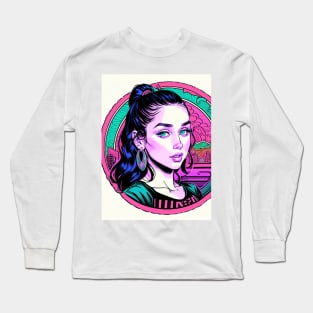 retro album cover 90's v3 Long Sleeve T-Shirt